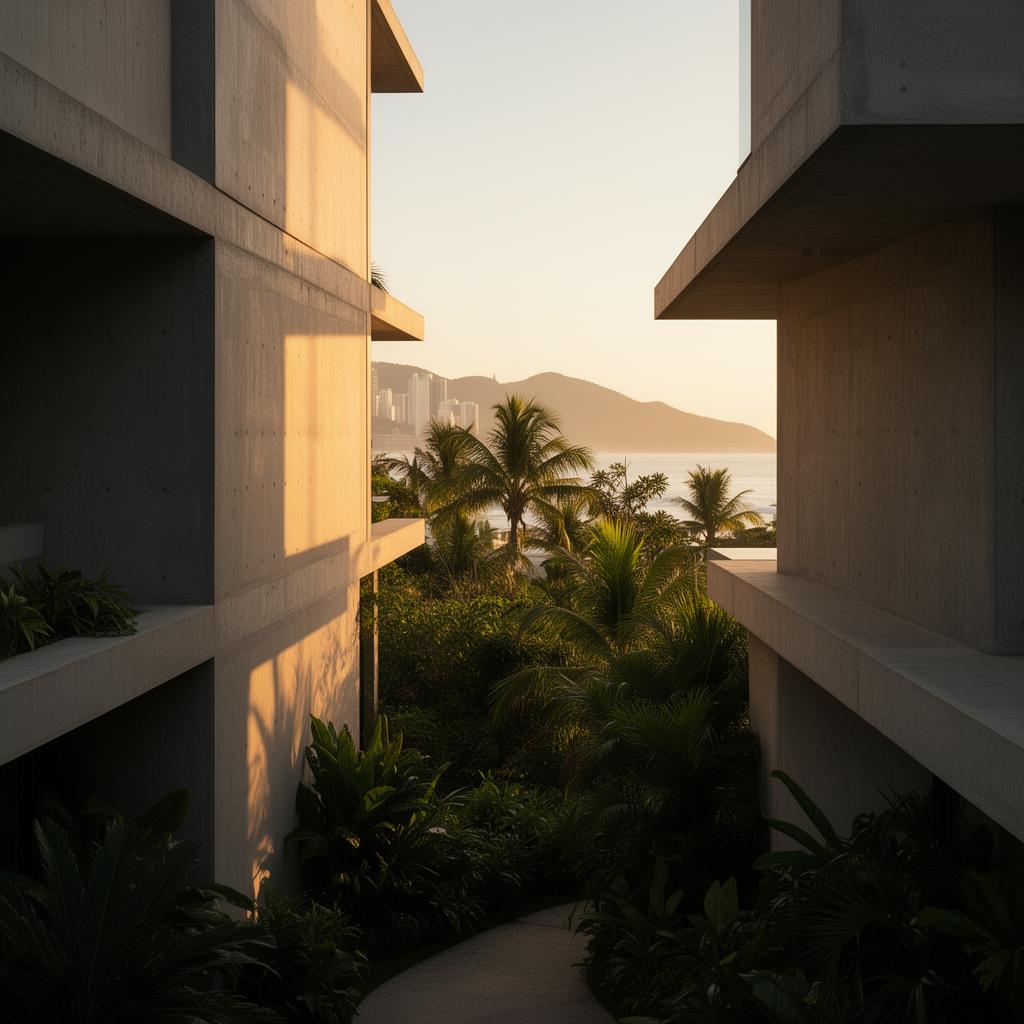 Arquitetura premium com vegetação tropical em Santa Catarina